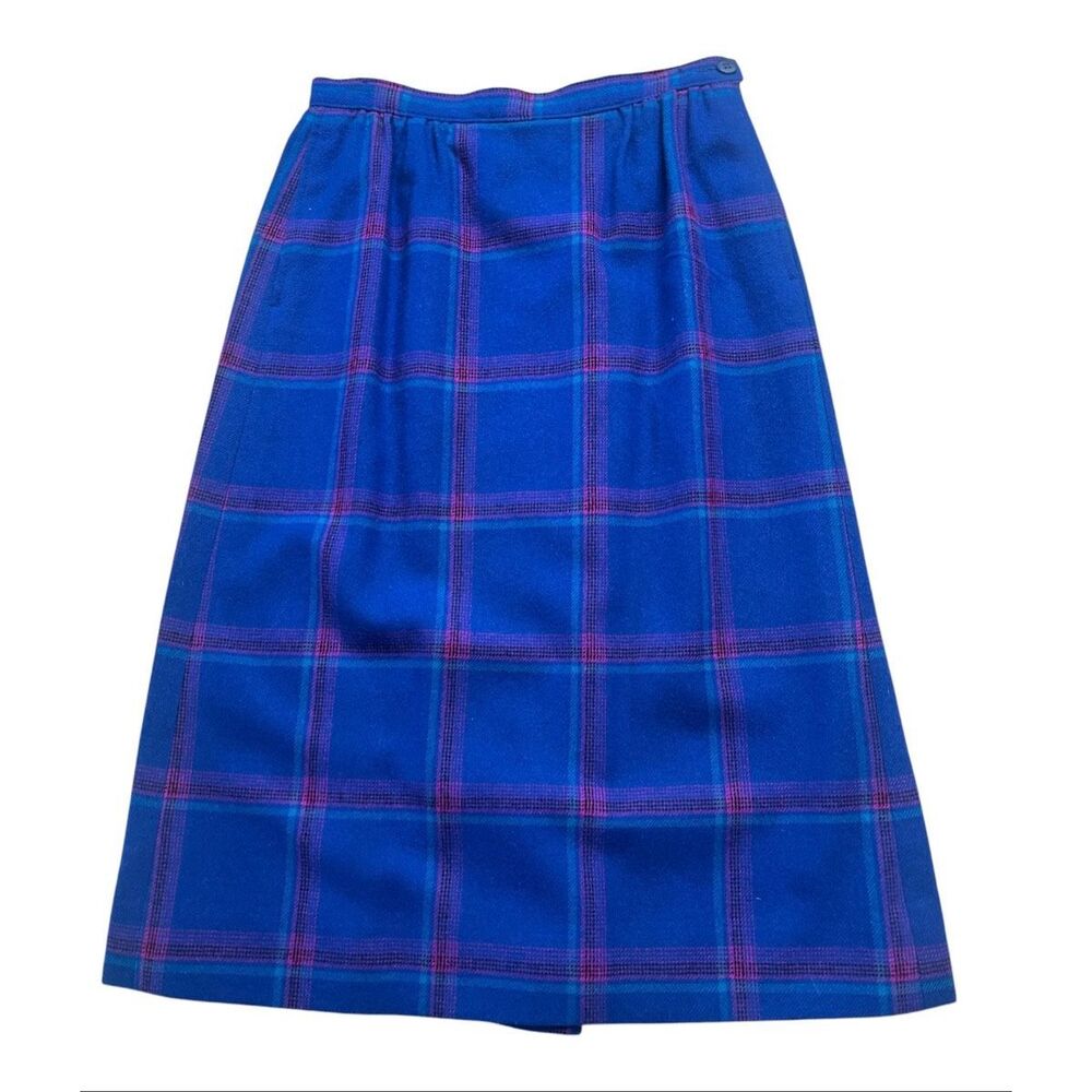 Vintage Pendleton plaid skirt 100% wool petite sz 6